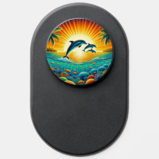 Cute beach dolphin lovers PopSocket