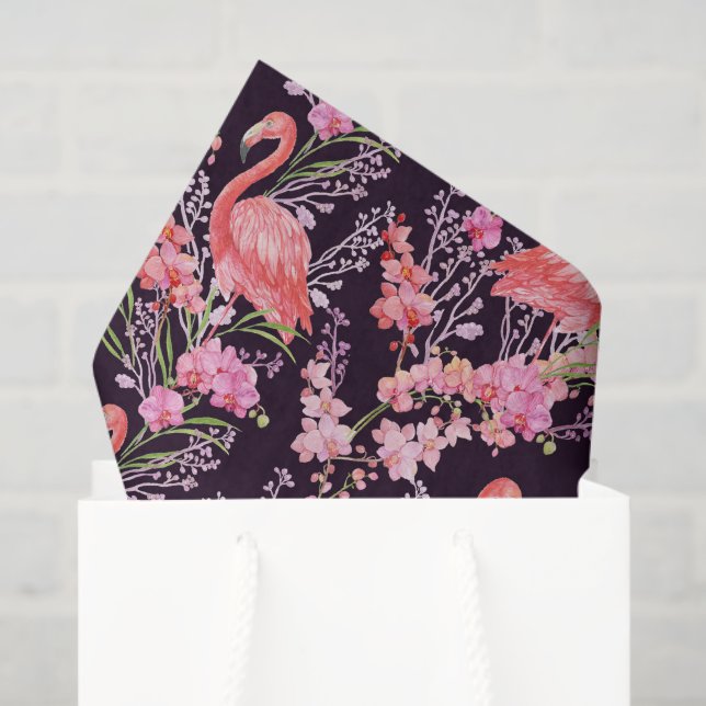Cute Beach Flamingo pattern party tissue Paper (Gift Bag)