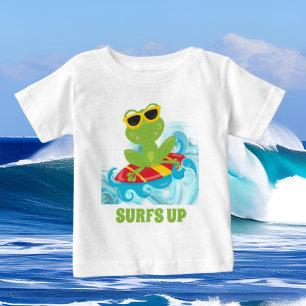 cute beach frog add text boys baby T-Shirt