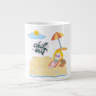 cute beach giant coffee mug
