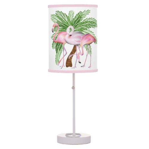 Cute beach house pink flaming decor Table Lamp