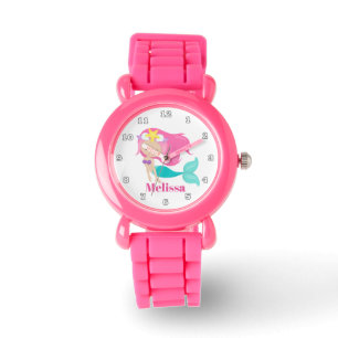 Cute beach mermaid add name watch