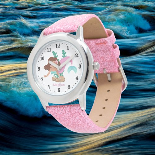 cute beach mermaid lovers add name girl kids  watch