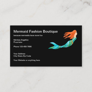 Cute Beach Mermaid Tropical Theme Business Card