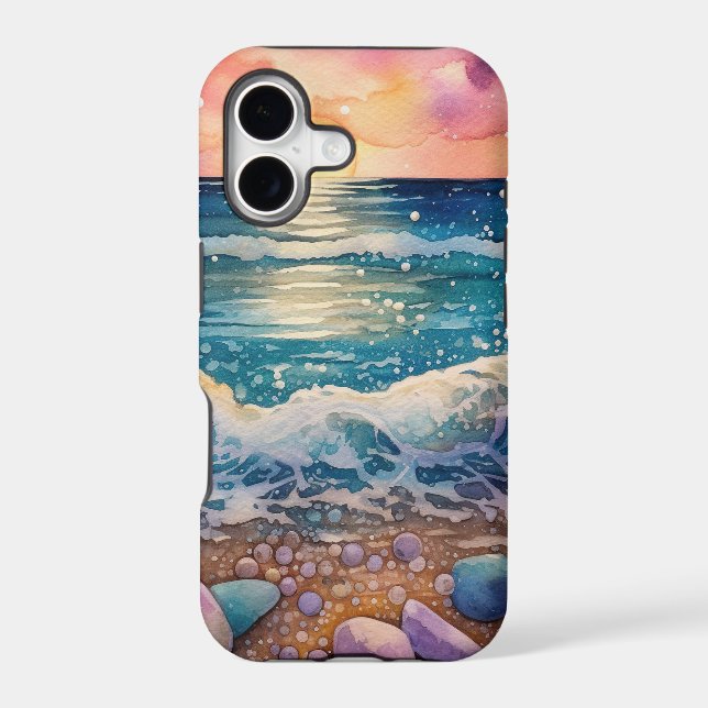 cute beach ocean lovers Case-Mate iPhone case (Back)