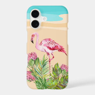 cute beach pink flamingo  iPhone 17 case
