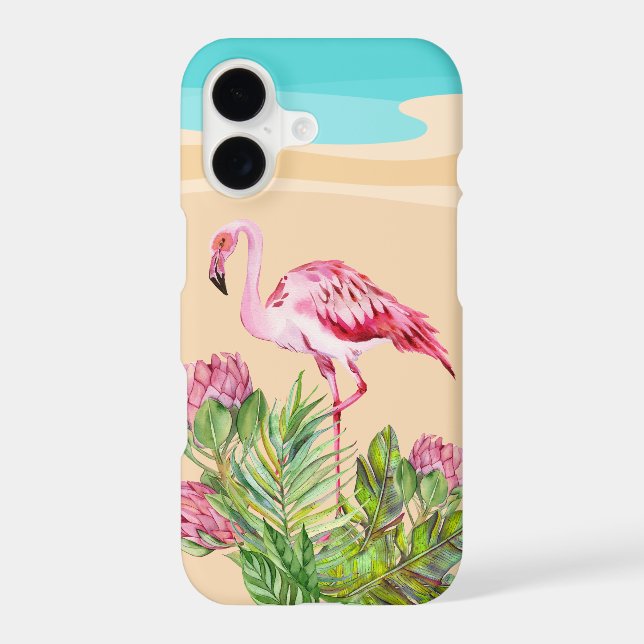 cute beach pink flamingo  Case-Mate iPhone case (Back)