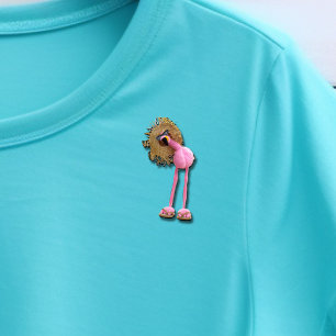 Cute Beach Ready Flamingo Cutout