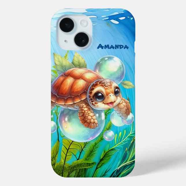 Cute beach sea turtle  Case-Mate iPhone case (Back)
