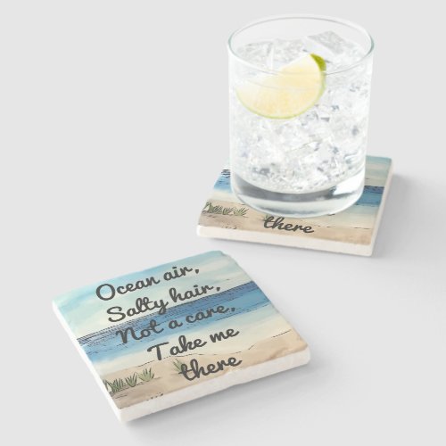 Cute Beach Stone Coaster