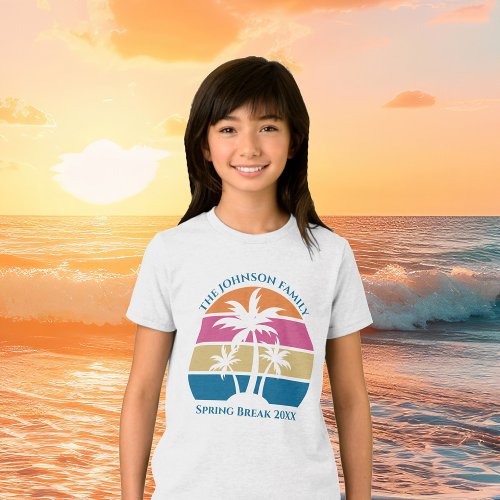 Cute Beach Sunset Palm Trees Custom Kids