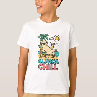 Cute Beach Tee Alpaca Chill Summer Shirt