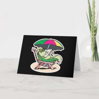 cute beach turtle card