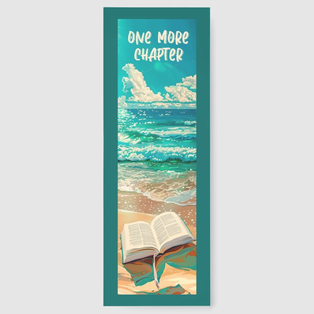 Cute Beach With Quote Bookmarks (Back)