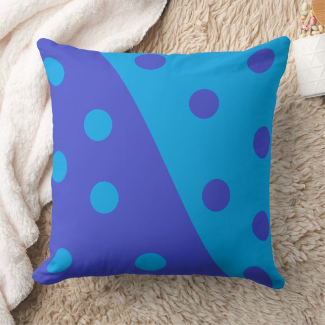 Cute Beachy Blue Decorative Throw Pillow (Blanket)
