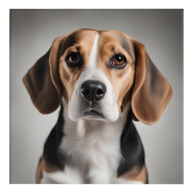 Cute Beagle Acrylic Print (Front)
