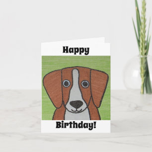 Cute Beagle Birthday Card