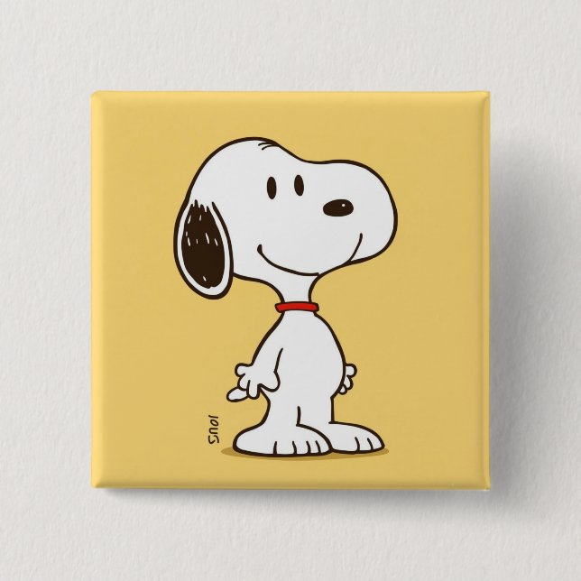 Cute Beagle Cartoon Character Illustration Button (Front)