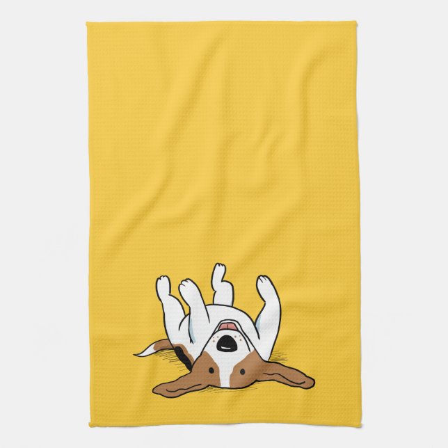 Cute Beagle Cartoon Dog Adorable Animal Lover's Towel (Vertical)