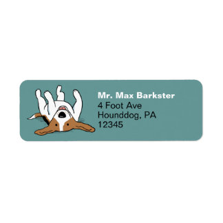 Cute Beagle Cartoon Dog Return Address Label