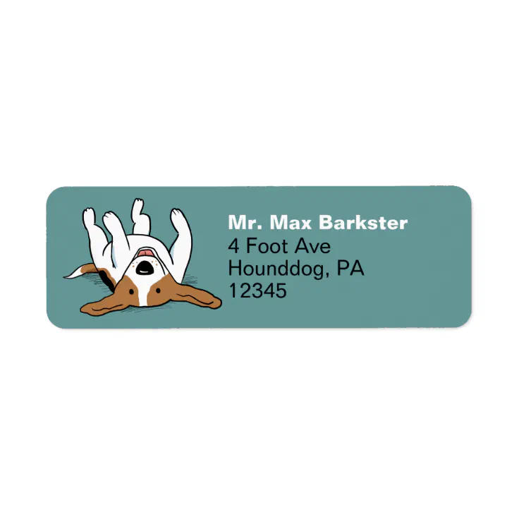 Cute Beagle Cartoon Dog Return Address Label | Zazzle