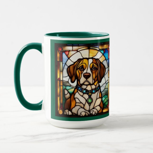 Cute Beagle Ceramic Coffee Mug (Left)