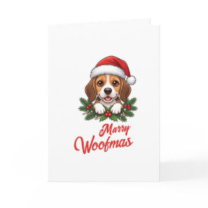 Cute Beagle Christmas Gift Funny Puppy Lover Card
