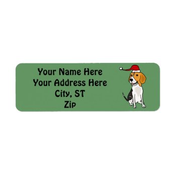 Cute Beagle Christmas Gift Tags Or Address Labels by Petspower at Zazzle