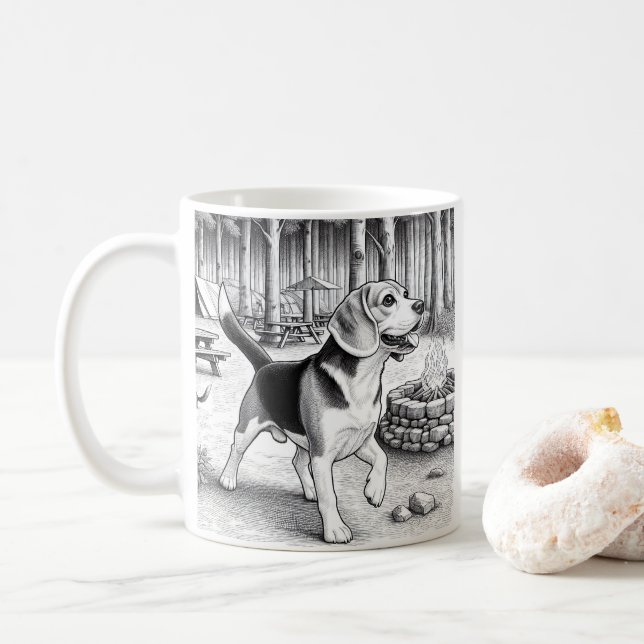Cute Beagle Coffee Mug (With Donut)