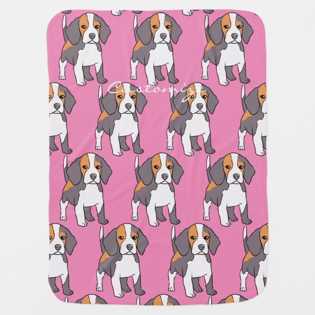 Cute Beagle Dog Breed Thunder_Cove Baby Blanket (Front)