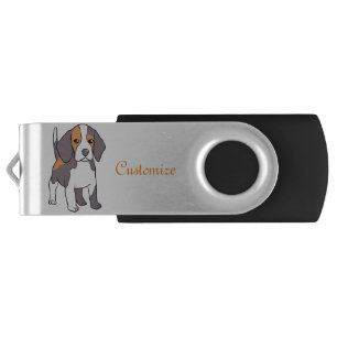 Cute Beagle Dog Breed Thunder_Cove Flash Drive