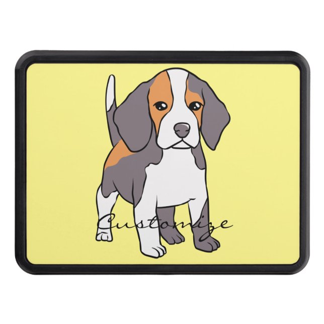 Cute Beagle Dog Breed Thunder_Cove Hitch Cover (Front)