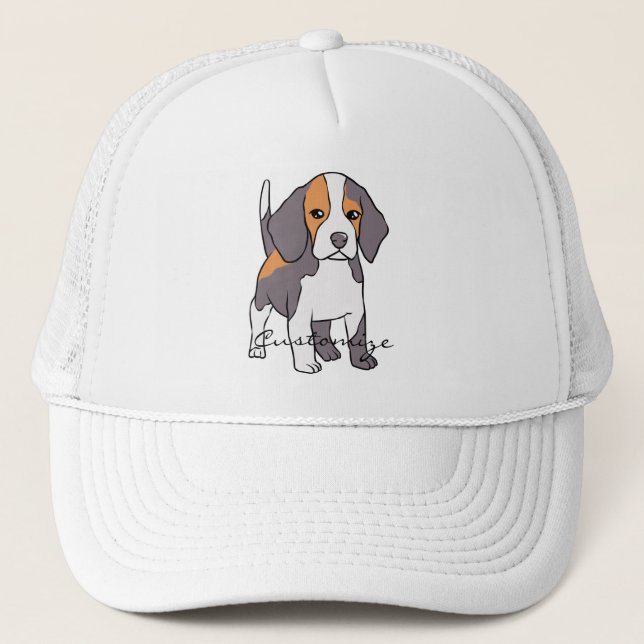 Cute Beagle Dog Breed Thunder_Cove Trucker Hat (Front)