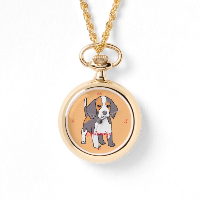 Cute Beagle Dog Breed Thunder_Cove  Watch (Front)