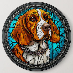 Cute Beagle dog Button