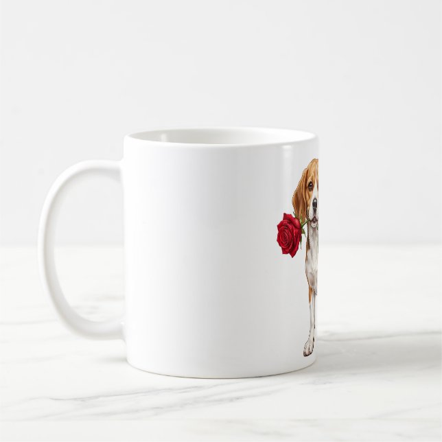 ‏Cute Beagle Dog Coffee Mug (Left)