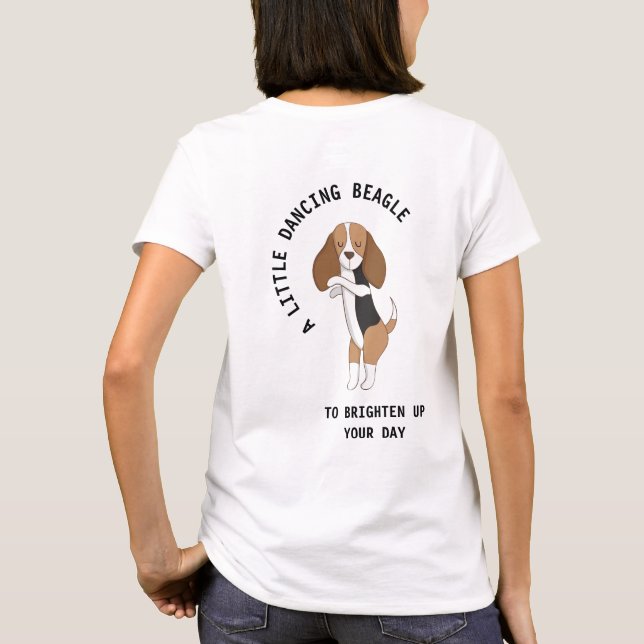 Cute Beagle Dog Graphic & Quote T-Shirt (Back)