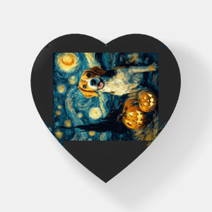 Cute beagle Dog Halloween Jack O Lantern Pumpkin F Paperweight