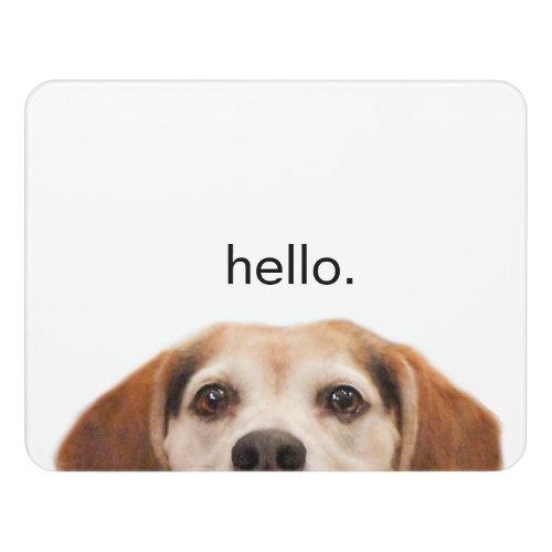 Cute Beagle Dog Hello Funny  Door Sign
