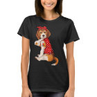 Cute Beagle Dog I Love Mom Tattoo