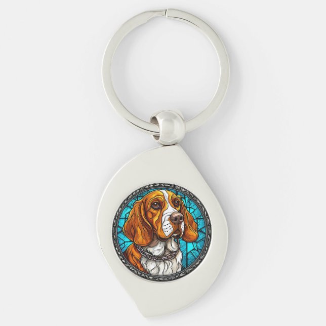 Cute Beagle dog Keychain (Front)