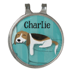 Cute Beagle Dog Lover Custom Golf Hat Clip