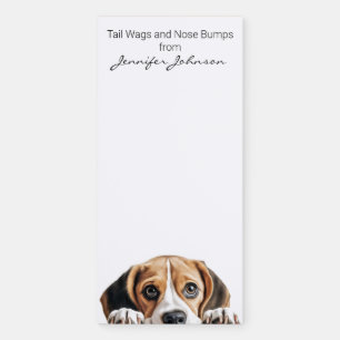 Cute Beagle Dog Pet Puppy Magnetic Notepad