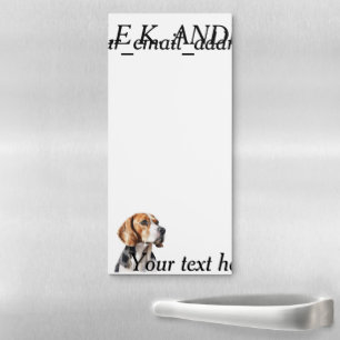 Cute Beagle Dog Portrait Magnetic Notepad