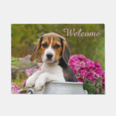 Happy Couch Dog, Cute Beagle Bath Mat for Sale by Jenn Inashvili