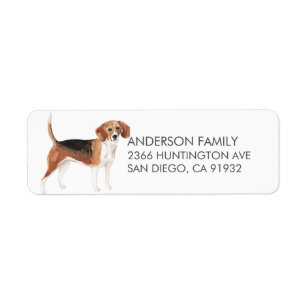 21 per sheet 42 Self Adhesive Stickers Beagle Dog Personalised Christmas Return Address Labels Set Includes 2 A4 Sticker Sheets