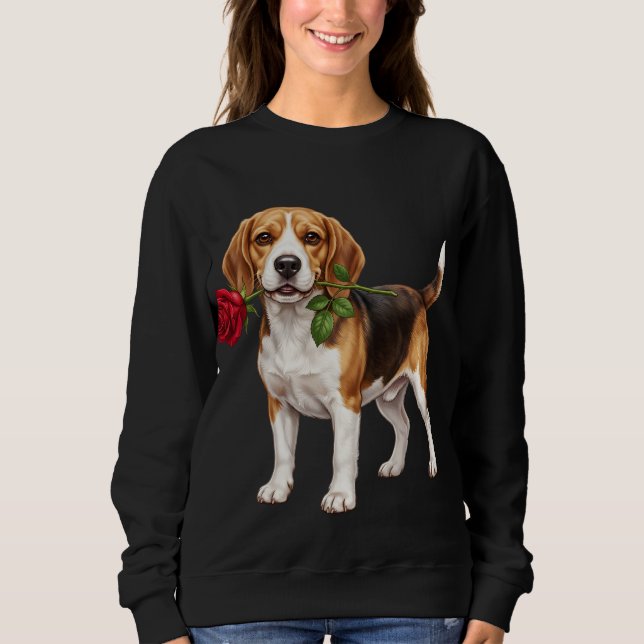 ‏Cute Beagle Dog Sweatshirt (Front)