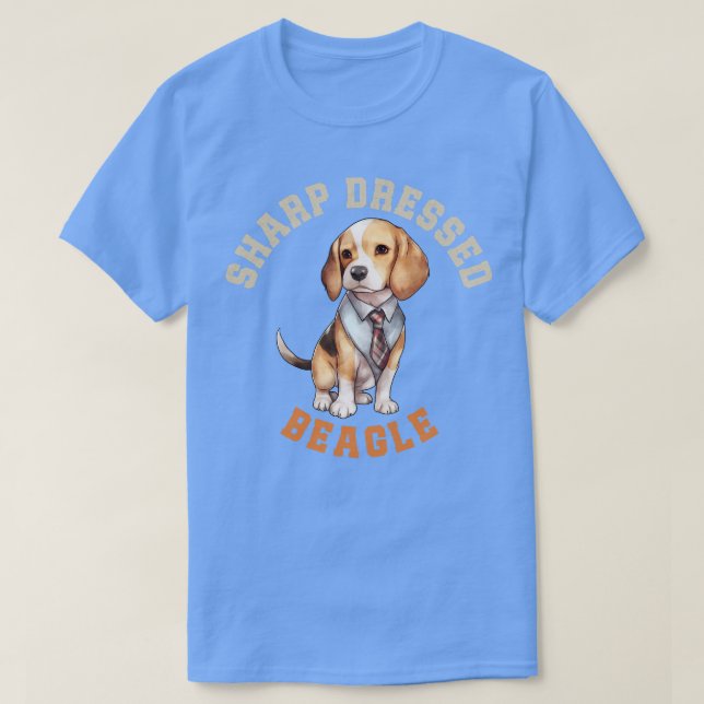 Cute Beagle Dog T-Shirt (Design Front)