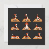 Cute Beagle Dogs Yoga Asana Poses