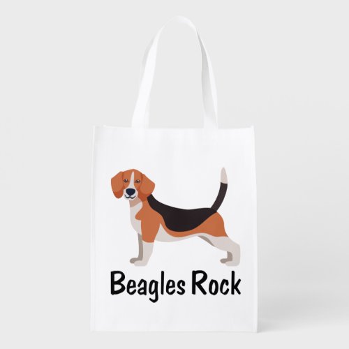 Cute Beagle Gift Puppy Dog Cartoon Love Beagles Grocery Bag